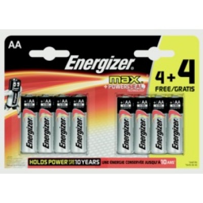 AA Max Batteries 4 Plus 4 Free
