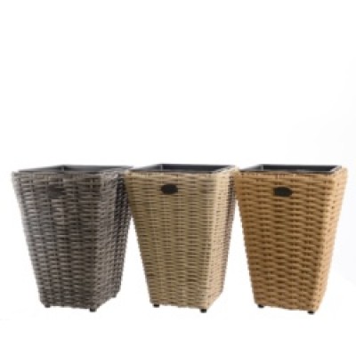 Kaemingk Polyrattan Planter Stack - Single 28 x 50cm 3 Colou