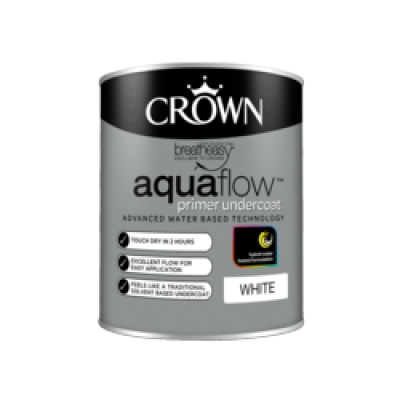 Crown Aquaflow Undercoat White 750ml