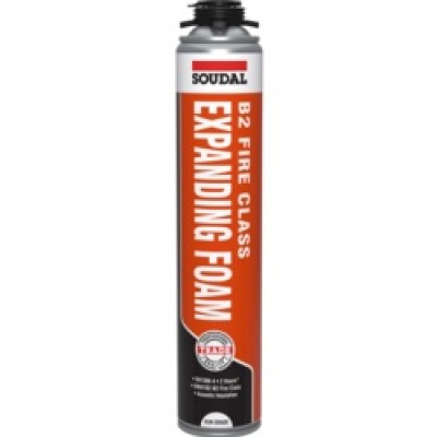 Soudal B2 Fire & Acoustic Expanding Foam 750ml - GUN GRADE