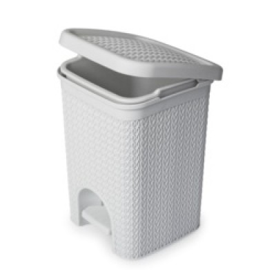 Lace Design Pedal Bin 5L White