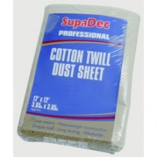SupaDec Cotton Twill Dust Sheet 12' x 12' (3.6m x 3.6m) appr SupaDec Cotton Twill Dust Sheet 12' x 12' (3.6m x 3.6m) appr