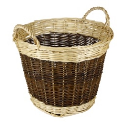 Hearth  Home Two Tone Log Basket Med 48cm