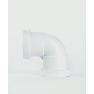 40MM PUSH FIT 90DEG BEND WHITE