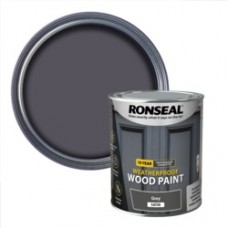 10 Year Weatherproof Satin Wood Paint 750ml - Grey