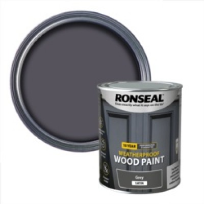 10 Year Weatherproof Satin Wood Paint 750ml - Grey 10 Year Weatherproof Satin Wood Paint 750ml - Grey