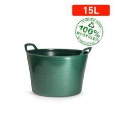 Plasticforte Recycled Flexi Tub 15L Green