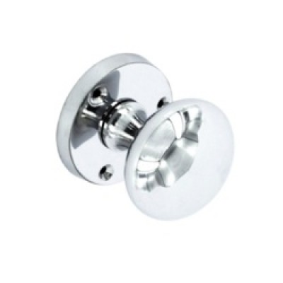 60mm Chrome Mortice Knobs Round (Pair)