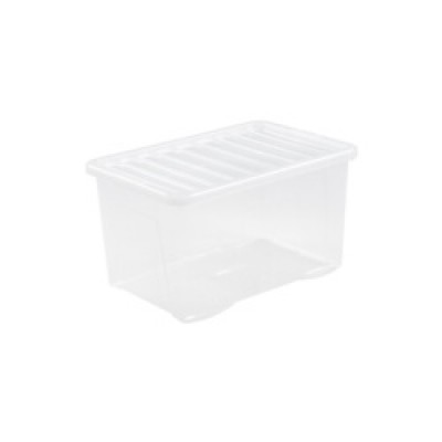 CRYSTAL 60L BOX & LID CLEAR
