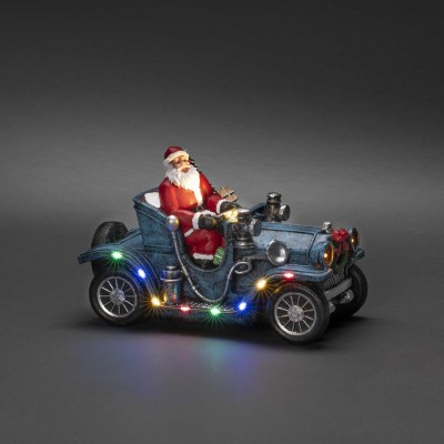 Lit Santa in Car