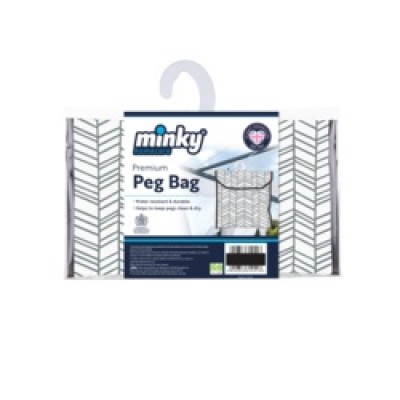 Minky Premium Geometric Peg Bag