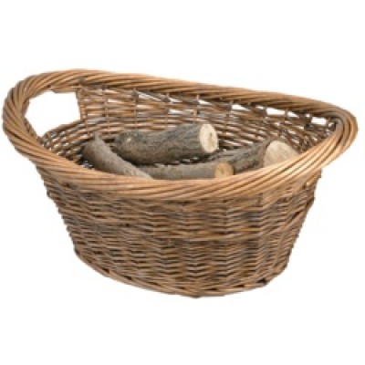 CRADLE LOG BASKET TWO TONE LRG 0302