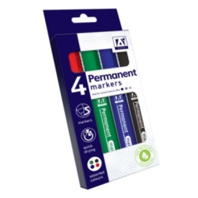 Permanent Marker Pens (4 Pack)