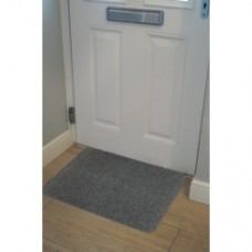 Groundsman Basic Ribbed Indoor Doormat 50 x 80cm Light Grey