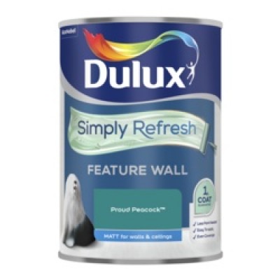 Dulux Simply Refresh One Coat Feature Wall 1.25L Proud Peacock Dulux Simply Refresh One Coat Feature Wall 1.25L Proud Peacock