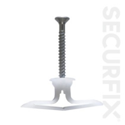 Securfix Medium Duty Plasterboard Plugs With Screws 10 Pack
