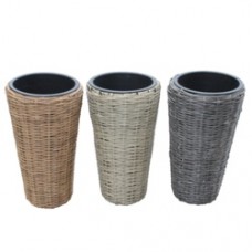 Kaemingk Polyrattan Planter Dia 28 50cm Assorted Colours