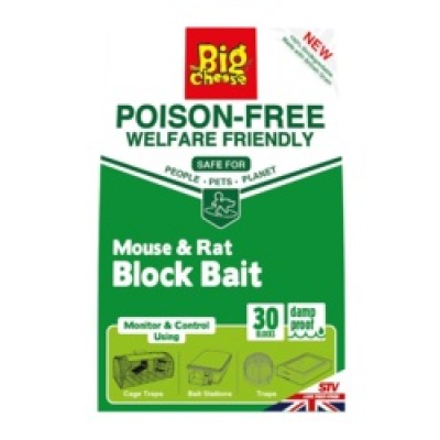 The Big Cheese Mouse Rat Block Bait Poison Free 30x10g