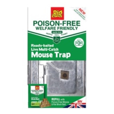 The Big Cheese Ready Baited Live Multi Catch Mouse Trap