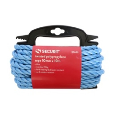 Securit Twisted Polypropylene Rope Blue 10mm x 10m