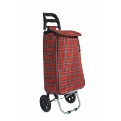 Tartan 2 Wheel Shopping Trolley