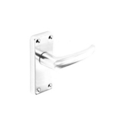 85mm Aluminium Latch Handles Bright (Pair)