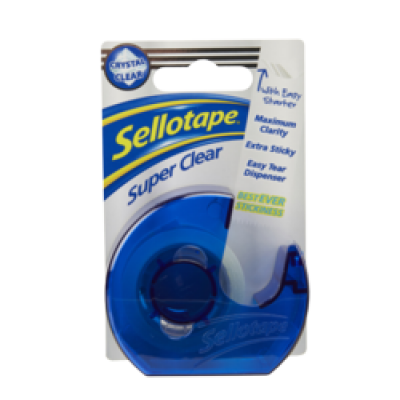 Sellotape Super Clear Dispenser 18mm x 15m