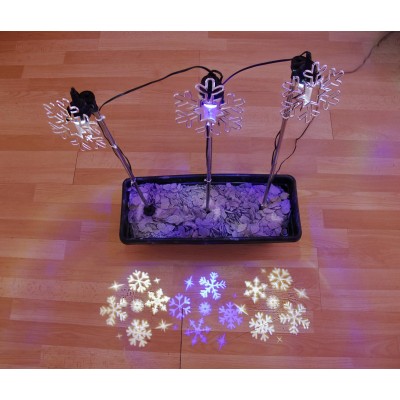 Set of 3 Projector with Snowflake