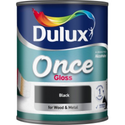 Dulux Once Gloss Black 750ml
