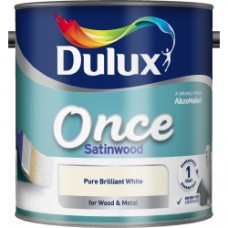 Dulux Once Satinwood PBW 2.5Ltr