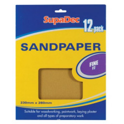 Sandpaper Fine Grade 12pack