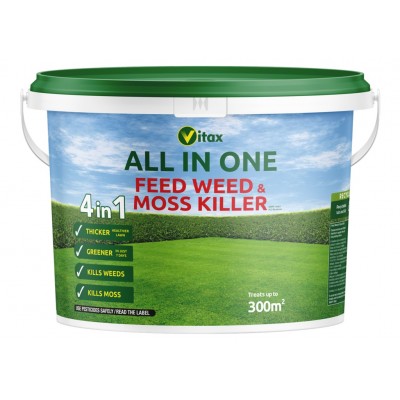 Vitax All In One Feed Weed & Moss Killer Tub 300sqm