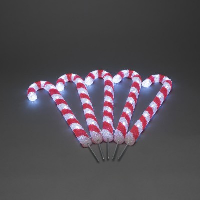 Set of 5 Acrylic Candy Canes