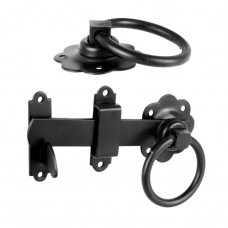 Ring Handle Gate Latch Black (x1) 6