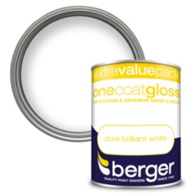Berger One Coat Gloss PBW 1.25Ltr Berger One Coat Gloss PBW 1.25Ltr