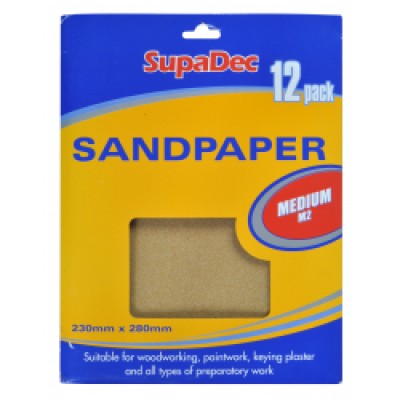 Sandpaper Med Grade 12pack
