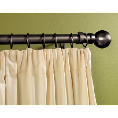 BLK METAL EXTENDING CURTAIN POLE 3M