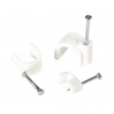 SupaLec White Cable Clips - Round 9mm