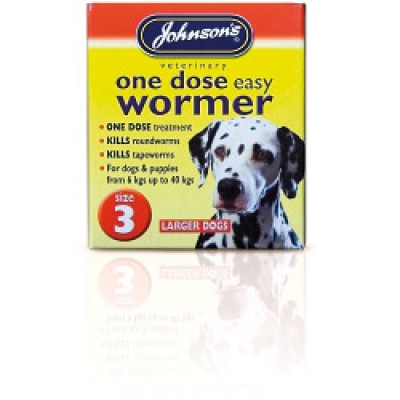 Johnsons Vet One Dose Easy Wormer Size 3 4 x 500mg Tablets