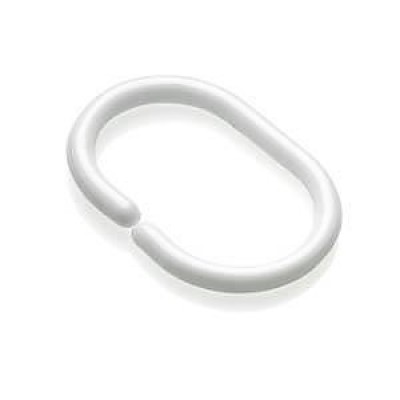 Croydex Shower Curtain 'C' Rings (Pack of 12) White