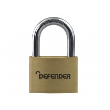 Defender Brass Padlock Branded 50mm