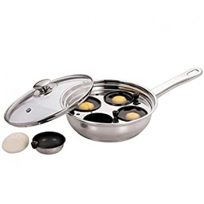 Egg Poacher Stainless Steel 22cm 4 Cup