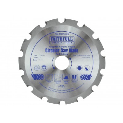 Circular Saw Blade TCT 184 x 30 x 14t Nai
