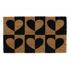 Latex Coir Door Mat Heart to Heart 40x70cm