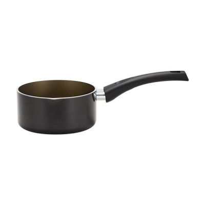 Essentials, 16cm Milk Pan, 1.1L, Non-Stick, Black