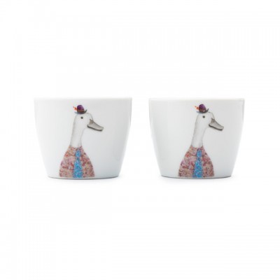 Tipperleyhill Porcelain Duck Egg Cup Set of 2, 5 x 4cm