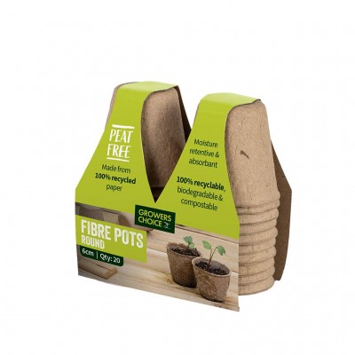 Round Peat Free Pots 20 x 6cm