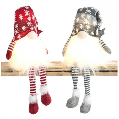 50cm Assorted Lit Snowflake Dangly Legs Gonk