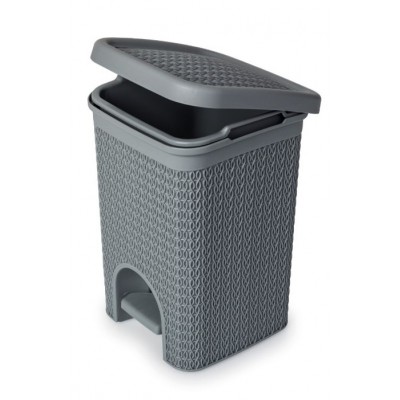 Lace Design Pedal Bin 5L Grey