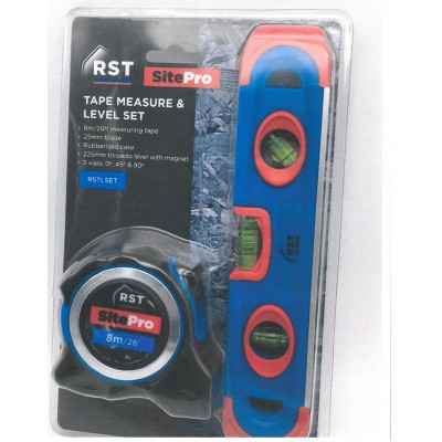 8m/26ft Tape Measure & Level Set